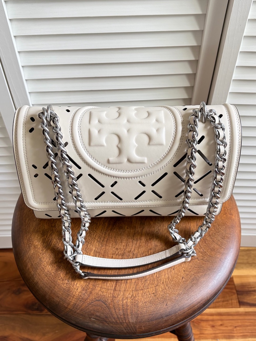 Tory Burch Fleming Convertible Shoulder Bag New Ivory - Picture 3 of 10